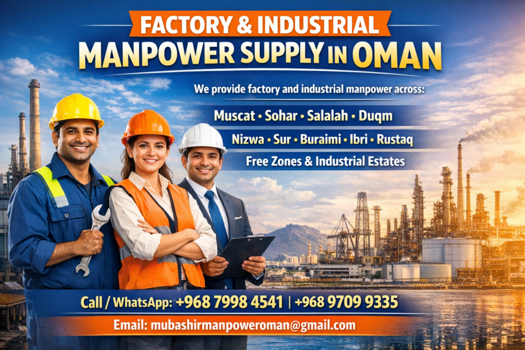 Factory Industrial Manpower Supply in Oman Metals cables steel fabrication - Mubashir Manpower supply Factory & Industrial Manpower Supply in Oman Metals, cables, steel, fabrication