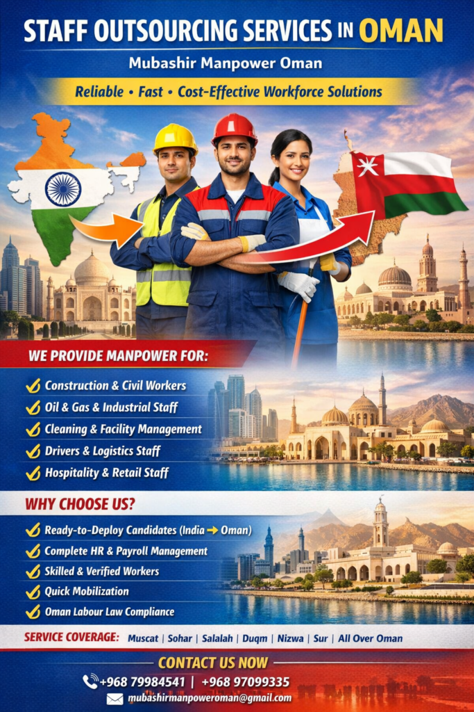 Staff Outsourcing Services in Oman Mubashir Manpower - Mubashir Manpower supply Staff Outsourcing Services in Oman Mubashir Manpower
